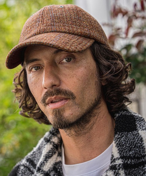 CAMBIO(カンビオ)の「mko13733-Pure Wool Tweed Baseball Cap キャップ(NF-262-BO001)(キャップ・メンズ・ダークグレー/ブラウン/ブラック・FREE)」の3枚目の写真