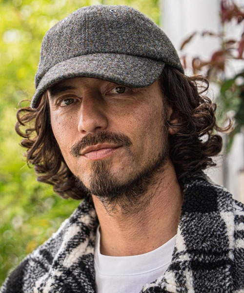 CAMBIO(カンビオ)の「mko13733-Pure Wool Tweed Baseball Cap キャップ(NF-262-BO001)(キャップ・メンズ・ダークグレー/ブラウン/ブラック・FREE)」の2枚目の写真