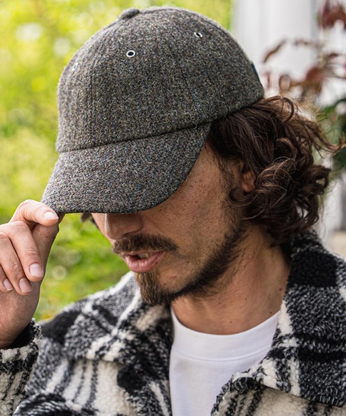 CAMBIO(カンビオ)の「mko13733-Pure Wool Tweed Baseball Cap キャップ(NF-262-BO001)(キャップ・メンズ・ダークグレー/ブラウン/ブラック・FREE)」の7枚目の写真
