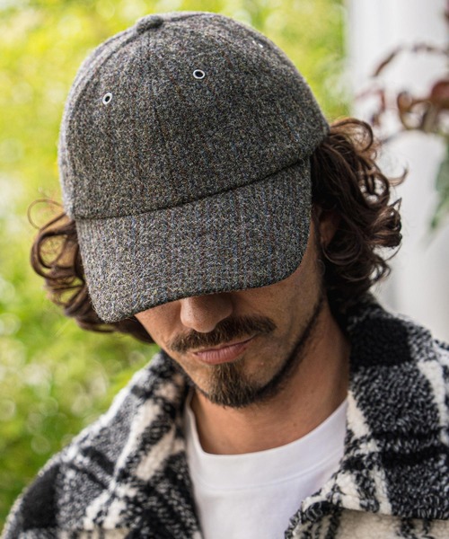 CAMBIO(カンビオ)の「mko13733-Pure Wool Tweed Baseball Cap キャップ(NF-262-BO001)(キャップ・メンズ・ダークグレー/ブラウン/ブラック・FREE)」の8枚目の写真