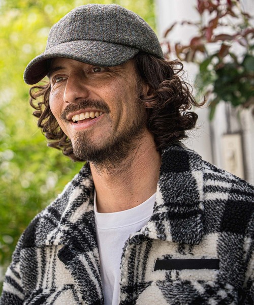 CAMBIO(カンビオ)の「mko13733-Pure Wool Tweed Baseball Cap キャップ(NF-262-BO001)(キャップ・メンズ・ダークグレー/ブラウン/ブラック・FREE)」の9枚目の写真