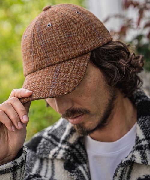 CAMBIO(カンビオ)の「mko13733-Pure Wool Tweed Baseball Cap キャップ(NF-262-BO001)(キャップ・メンズ・ダークグレー/ブラウン/ブラック・FREE)」の11枚目の写真