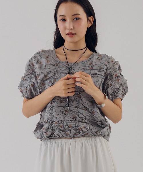 Сборная блуза с жатой драпировкой — assorted shirring gather blouse