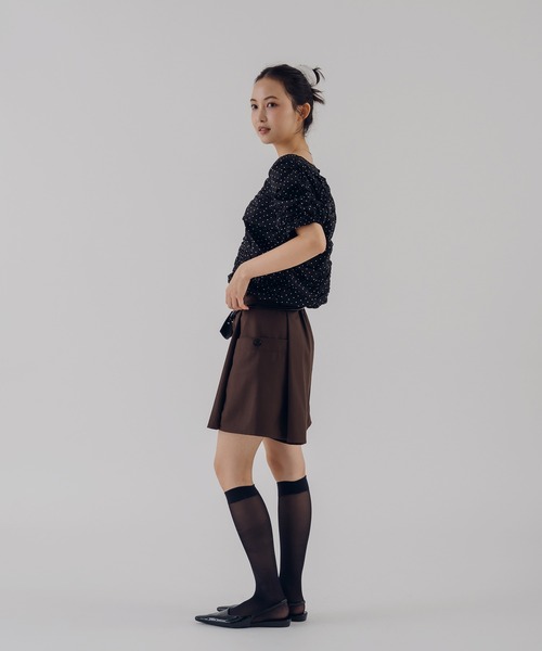 MUHET(ミュエータ)の「assorted shirring gather blouse / アソートシャーリングギャザーブラウス(シャツ/ブラウス・レディース・ブラック/ブルー・FREE)」の10枚目の写真