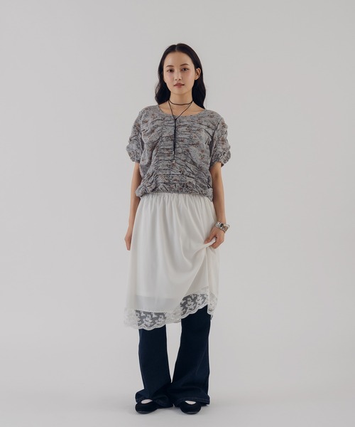 MUHET(ミュエータ)の「assorted shirring gather blouse / アソートシャーリングギャザーブラウス(シャツ/ブラウス・レディース・ブラック/ブルー・FREE)」の19枚目の写真