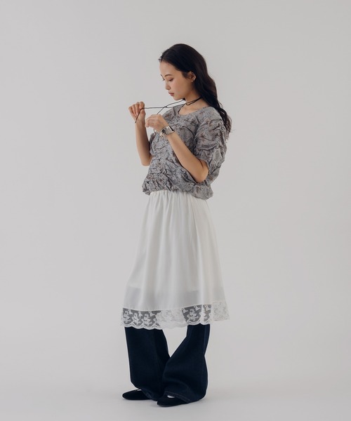 MUHET(ミュエータ)の「assorted shirring gather blouse / アソートシャーリングギャザーブラウス(シャツ/ブラウス・レディース・ブラック/ブルー・FREE)」の21枚目の写真