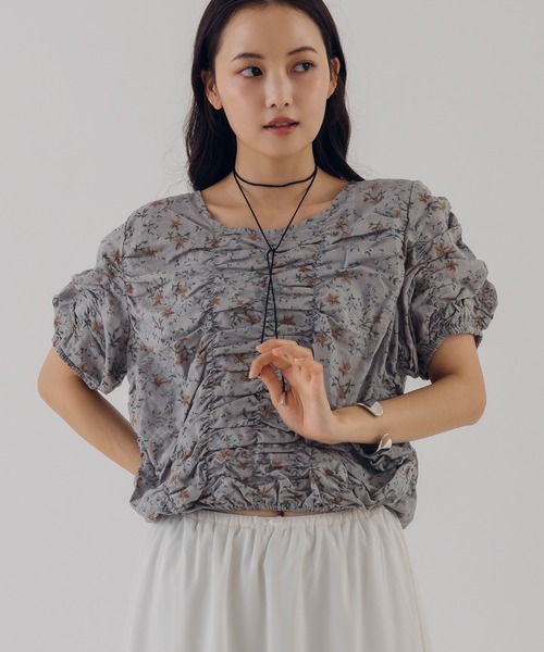 MUHET(ミュエータ)の「assorted shirring gather blouse / アソートシャーリングギャザーブラウス(シャツ/ブラウス・レディース・ブラック/ブルー・FREE)」の16枚目の写真