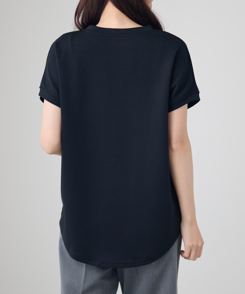 DAYRA(デイラ)の「ソリッドカラー クルーネック 半袖 ラウンドヘム トップス(Tシャツ/カットソー・レディース・ライトグレー/ダークグレー/ホワイト/ブラック・FREE)」の7枚目の写真