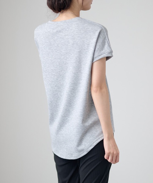 DAYRA(デイラ)の「ソリッドカラー クルーネック 半袖 ラウンドヘム トップス(Tシャツ/カットソー・レディース・ライトグレー/ダークグレー/ホワイト/ブラック・FREE)」の18枚目の写真