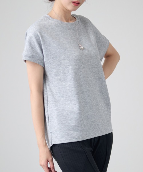 DAYRA(デイラ)の「ソリッドカラー クルーネック 半袖 ラウンドヘム トップス(Tシャツ/カットソー・レディース・ライトグレー/ダークグレー/ホワイト/ブラック・FREE)」の19枚目の写真