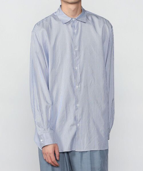 Bshop(ビショップ)の「078 CITE | シルク 長袖シャツ MEN(シャツ/ブラウス・メンズ・ブルー系その他/ブラウン系その他・M/L)」の1枚目の写真