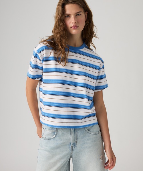 Levi's(リーバイス)の「Levi's/リーバイス ヴィンテージ ショートスリーブTシャツ(Tシャツ/カットソー・レディース・ブルー・M/S/XS)」の1枚目の写真
