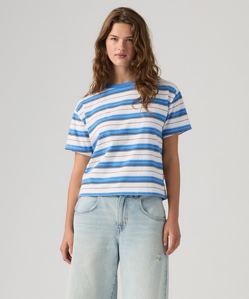Levi's(リーバイス)の「Levi's/リーバイス ヴィンテージ ショートスリーブTシャツ(Tシャツ/カットソー・レディース・ブルー・M/S/XS)」の2枚目の写真