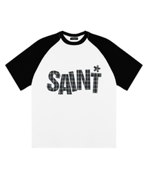 SPセイントパターンヘビーウェイトレグラン半袖Tシャツホワイト