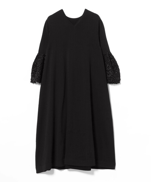 EFFE BEAMS（エッフェビームス）の「ファンシースリーブ ニット ワンピース（ワンピース・レディース・ネイビー/ブラック・ONE SIZE）」の4枚目の写真