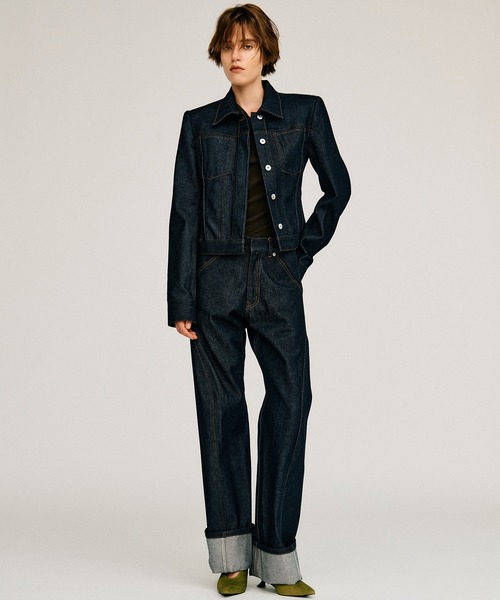 PRANK PROJECT(プランクプロジェクト)の「【2026Autumn Pre-Order】ストラクチャードデニムジャケット / Structured Denim Jacket(デニムジャケット・レディース・ネイビー/ブルー・FREE)」の3枚目の写真