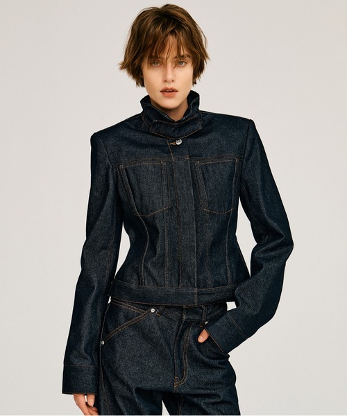 PRANK PROJECT(プランクプロジェクト)の「【2026Autumn Pre-Order】ストラクチャードデニムジャケット / Structured Denim Jacket(デニムジャケット・レディース・ネイビー/ブルー・FREE)」の13枚目の写真