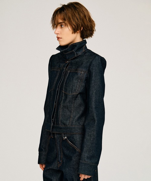 PRANK PROJECT(プランクプロジェクト)の「【2026Autumn Pre-Order】ストラクチャードデニムジャケット / Structured Denim Jacket(デニムジャケット・レディース・ネイビー/ブルー・FREE)」の14枚目の写真