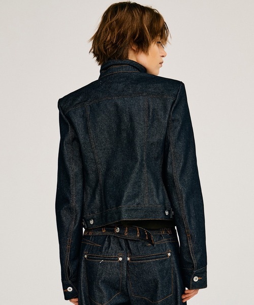 PRANK PROJECT(プランクプロジェクト)の「【2026Autumn Pre-Order】ストラクチャードデニムジャケット / Structured Denim Jacket(デニムジャケット・レディース・ネイビー/ブルー・FREE)」の15枚目の写真
