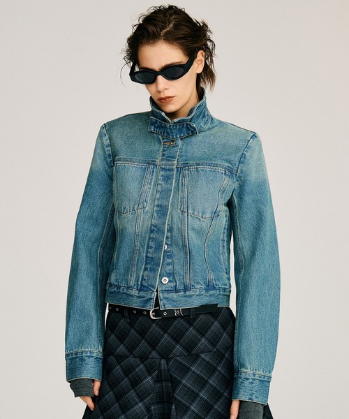 PRANK PROJECT(プランクプロジェクト)の「【2026Autumn Pre-Order】ストラクチャードデニムジャケット / Structured Denim Jacket(デニムジャケット・レディース・ネイビー/ブルー・FREE)」の11枚目の写真