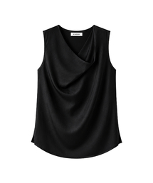 KIMDOH（キムド）の「Auren Drape Blouse - Black（シャツ/ブラウス）」