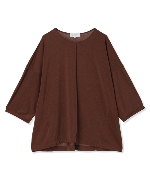 LE SOUK HOLIDAY(ルスークホリデー)の「リネンライクスラブドルマンスリーブプルオーバー【接触冷感・UVカット】(Tシャツ/カットソー・レディース・ブラック/ブラウン・M/L)」の19枚目の写真