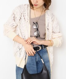 Rie Miller | 《手洗い可能》チュール刺繍ZIPカーディガン(カーディガン/ボレロ)