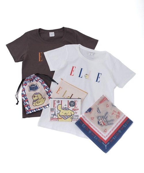sanrio(サンリオ)の「【 sanrio / サンリオ 】 ポムポムプリン x ELLE Tシャツ WNI(Tシャツ/カットソー・レディース・チャコールグレー/ホワイト・FREE)」の10枚目の写真