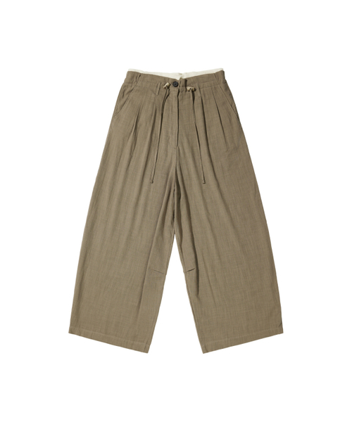 DEINET(ダイニット)の「DEINET OLD MONEY LINEN PANTS IN BROWN(スラックス・レディース・その他・FREE)」の2枚目の写真