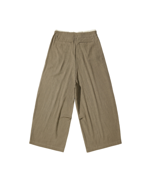 DEINET(ダイニット)の「DEINET OLD MONEY LINEN PANTS IN BROWN(スラックス・レディース・その他・FREE)」の3枚目の写真