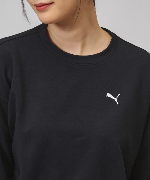 PUMA(プーマ)の「プーマ PUMA ESS ELEVATED MX レイヤード プルオーバー(Tシャツ/カットソー・レディース・パープル/ブラック・S/M/L/XL)」の6枚目の写真