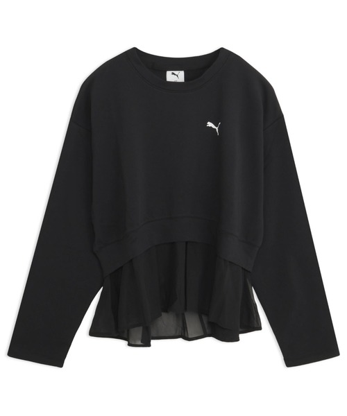 PUMA(プーマ)の「プーマ PUMA ESS ELEVATED MX レイヤード プルオーバー(Tシャツ/カットソー・レディース・パープル/ブラック・S/M/L/XL)」の15枚目の写真