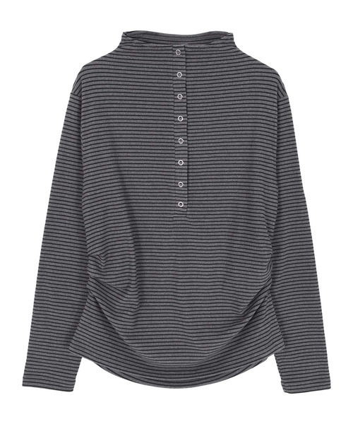 miette(ミエット)の「起毛プチハイネックヘンリートップス(Tシャツ/カットソー・レディース・ホワイト/グレー/チャコール/ブラック・FREE)」の10枚目の写真