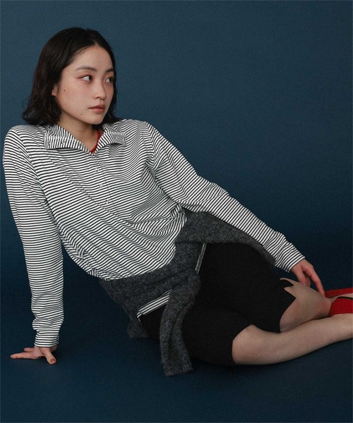 miette(ミエット)の「起毛プチハイネックヘンリートップス(Tシャツ/カットソー・レディース・ホワイト/グレー/チャコール/ブラック・FREE)」の17枚目の写真