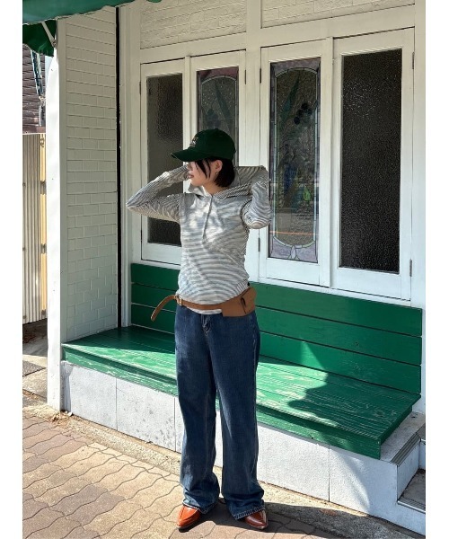 miette(ミエット)の「起毛プチハイネックヘンリートップス(Tシャツ/カットソー・レディース・ホワイト/グレー/チャコール/ブラック・FREE)」の5枚目の写真