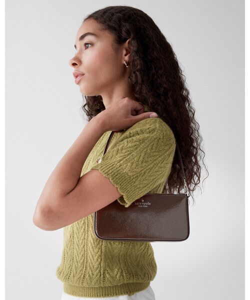 kate spade new york（ケイトスペード ニューヨーク）の「ジェミニ シャイニー レザー ポシェット（ショルダーバッグ・レディース・ブラウン・ONESIZE）」の2枚目の写真