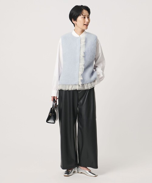 UNITED ARROWS(ユナイテッドアローズ)の「フォックスカシミヤ オーガンジー フリル ベスト(ベスト・レディース・ネイビー/ライトブルー/ダークグレー・FREE)」の17枚目の写真