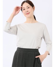 m.f.editorial（エムエフエディトリアル）の「＊Tシャツ レディース 7分袖 接触冷感 UV 無地 綿 コットン クルーネック プルオーバー（Tシャツ/カットソー）」