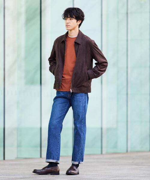 TAKEO KIKUCHI（タケオキクチ）の「デニム＆スウェード調 ジップブルゾン（ブルゾン・メンズ・ブラウン系その他/ブラック/ネイビー・04/03/02）」の9枚目の写真