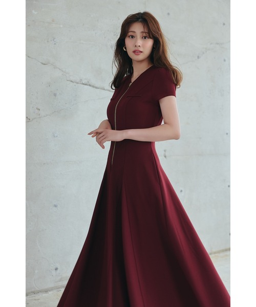 Her lip to(ハーリップトゥー)の「Front Zip Long Dress(ワンピース・レディース・バーガンディー・M/S)」の21枚目の写真