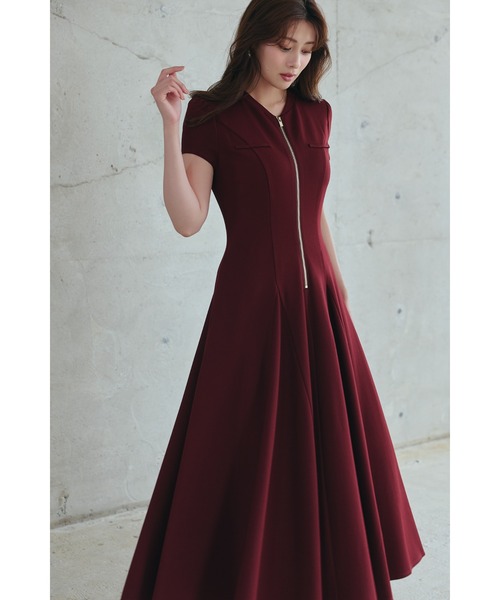Her lip to(ハーリップトゥー)の「Front Zip Long Dress(ワンピース・レディース・バーガンディー・M/S)」の18枚目の写真