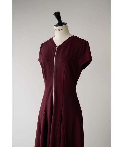 Her lip to(ハーリップトゥー)の「Front Zip Long Dress(ワンピース・レディース・バーガンディー・M/S)」の16枚目の写真