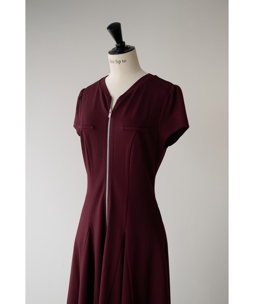 Her lip to(ハーリップトゥー)の「Front Zip Long Dress(ワンピース・レディース・バーガンディー・M/S)」の15枚目の写真