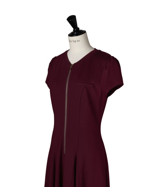 Her lip to(ハーリップトゥー)の「Front Zip Long Dress(ワンピース・レディース・バーガンディー・M/S)」の6枚目の写真