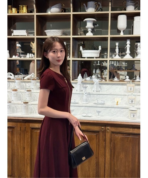 Her lip to(ハーリップトゥー)の「Front Zip Long Dress(ワンピース・レディース・バーガンディー・M/S)」の11枚目の写真