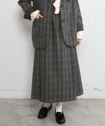 ヘリンボーンチェック2wayタックスカート