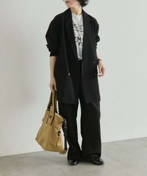 ear PAPILLONNER(イアパピヨネ)の「ダブルジャケット【SUM1 STYLE】(テーラードジャケット・レディース・ブラック/グレー・FREE)」の6枚目の写真