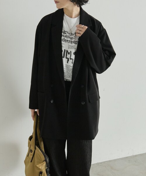 ear PAPILLONNER(イアパピヨネ)の「ダブルジャケット【SUM1 STYLE】(テーラードジャケット・レディース・ブラック/グレー・FREE)」の9枚目の写真