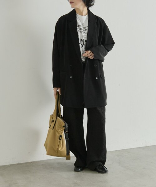 ear PAPILLONNER(イアパピヨネ)の「ダブルジャケット【SUM1 STYLE】(テーラードジャケット・レディース・ブラック/グレー・FREE)」の11枚目の写真