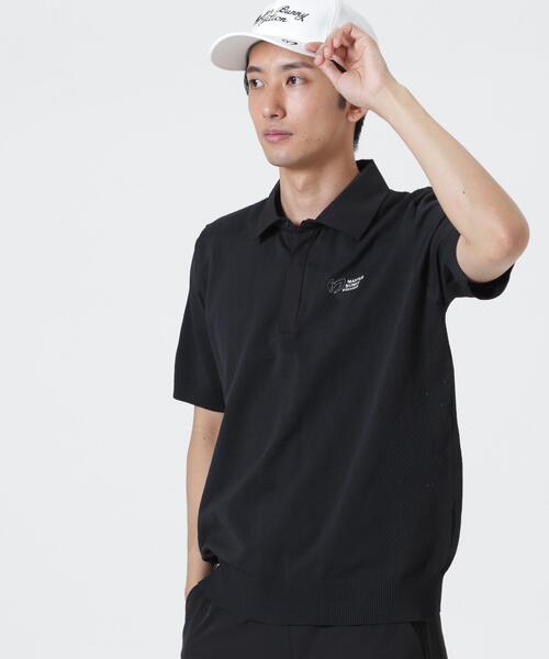 MASTER BUNNY EDITION（マスターバニーエディション）の「布帛衿ポロニット (MENS)（ニット/セーター・メンズ・グレー/ブラック/ホワイト・X-LARGE/LARGE/MEDIUM）」の15枚目の写真
